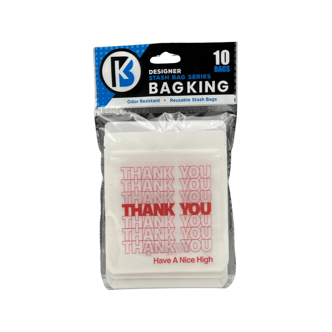 10-Pack Bag King Thank You Wide Mouth Mylar Bag | 1/8th ounce