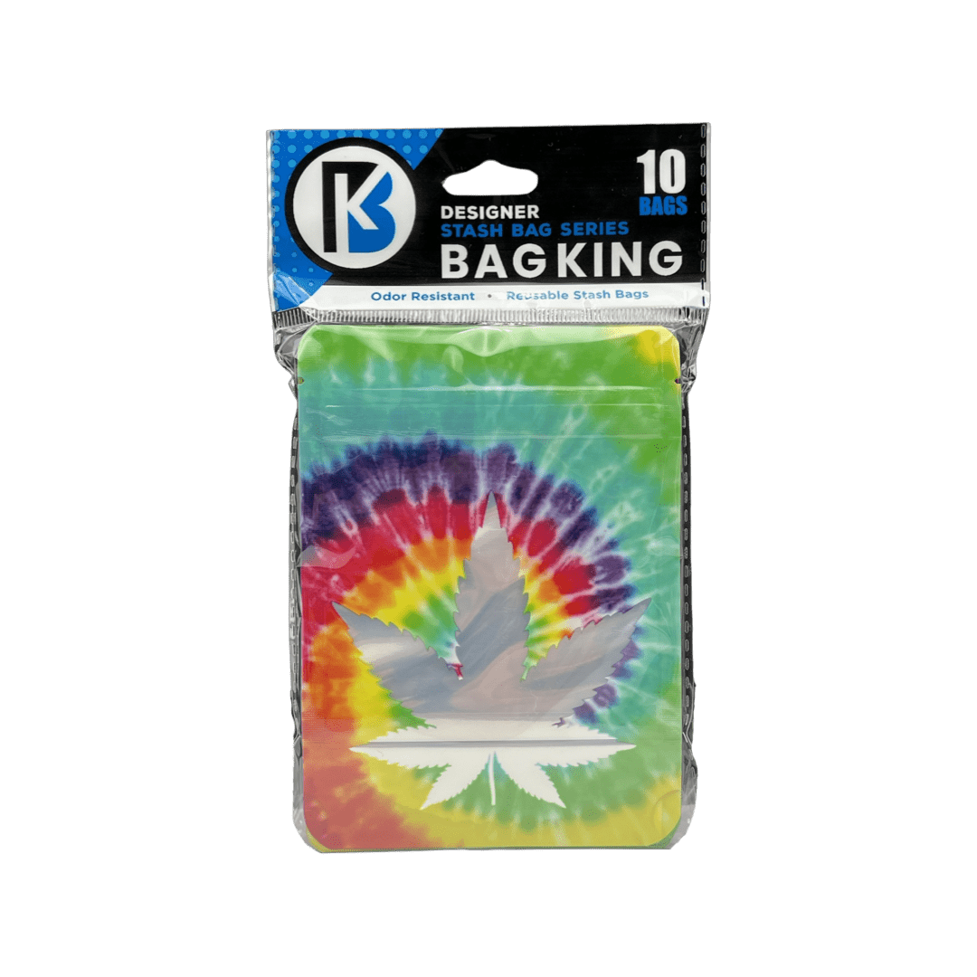 10-Pack Tie Dye Smell Proof Mylar Bag | 1/8th ounce to 1/4th ounce