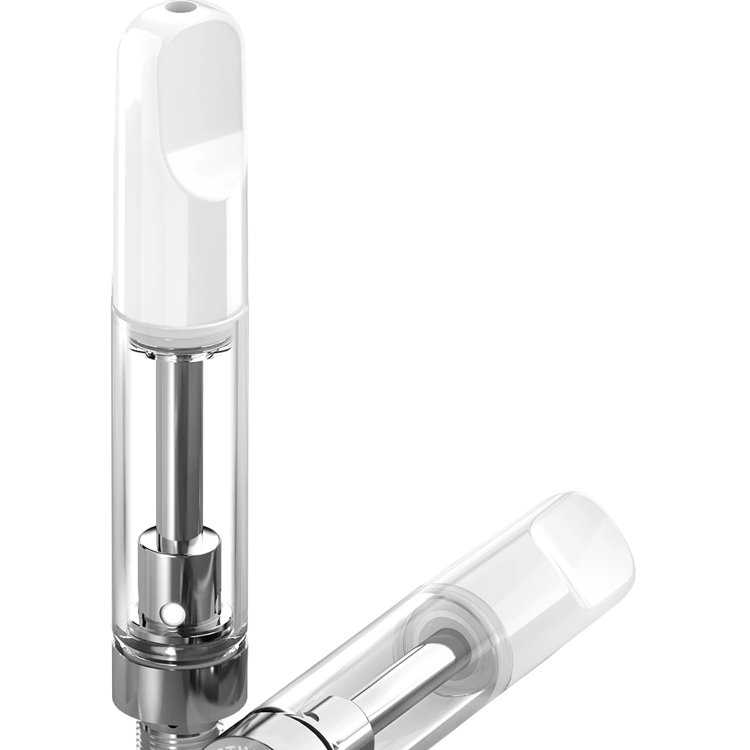 AVD Glass Vape Cartridge and Mouthpiece Bundle BOGO Flat White