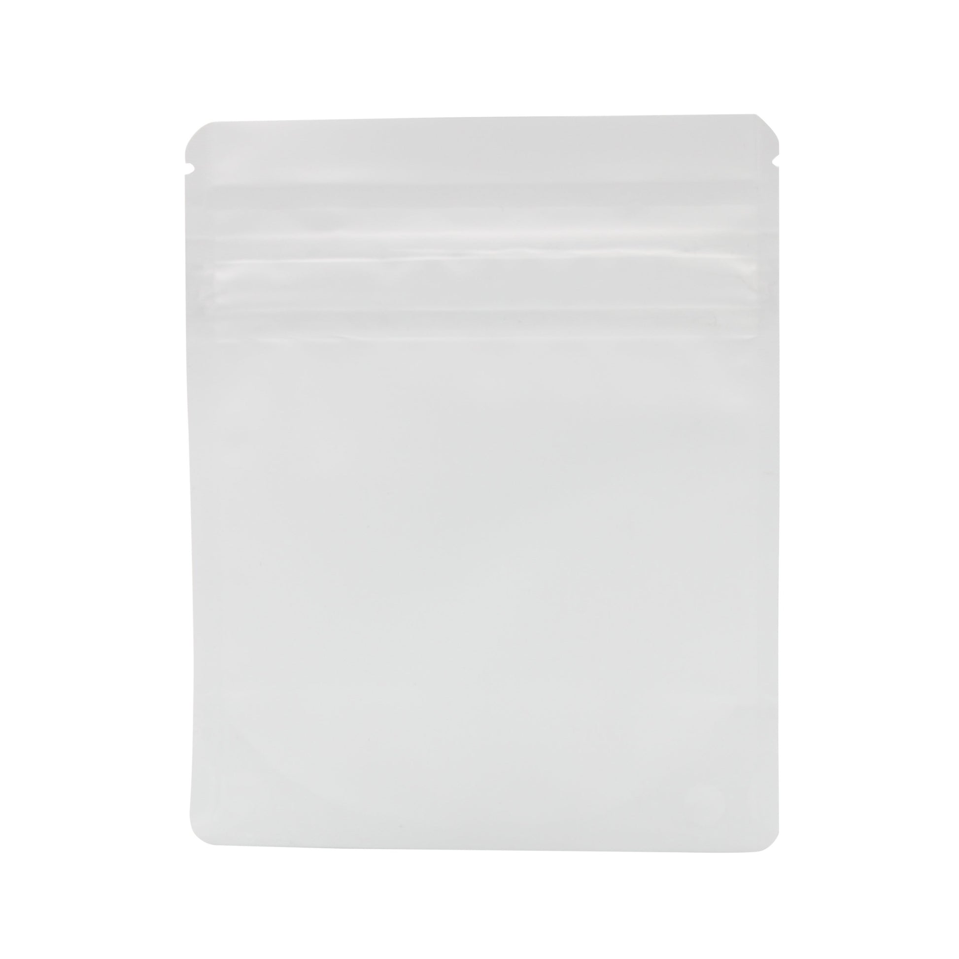 Bag King Child-Resistant Opaque Wide Mouth Bag (1/4th oz) 4.7" x 5.9" Matte White