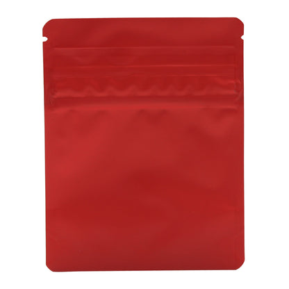 Bag King Child-Resistant Opaque Wide Mouth Bag (1/8th oz) 3.9" x 4.9" Matte Red