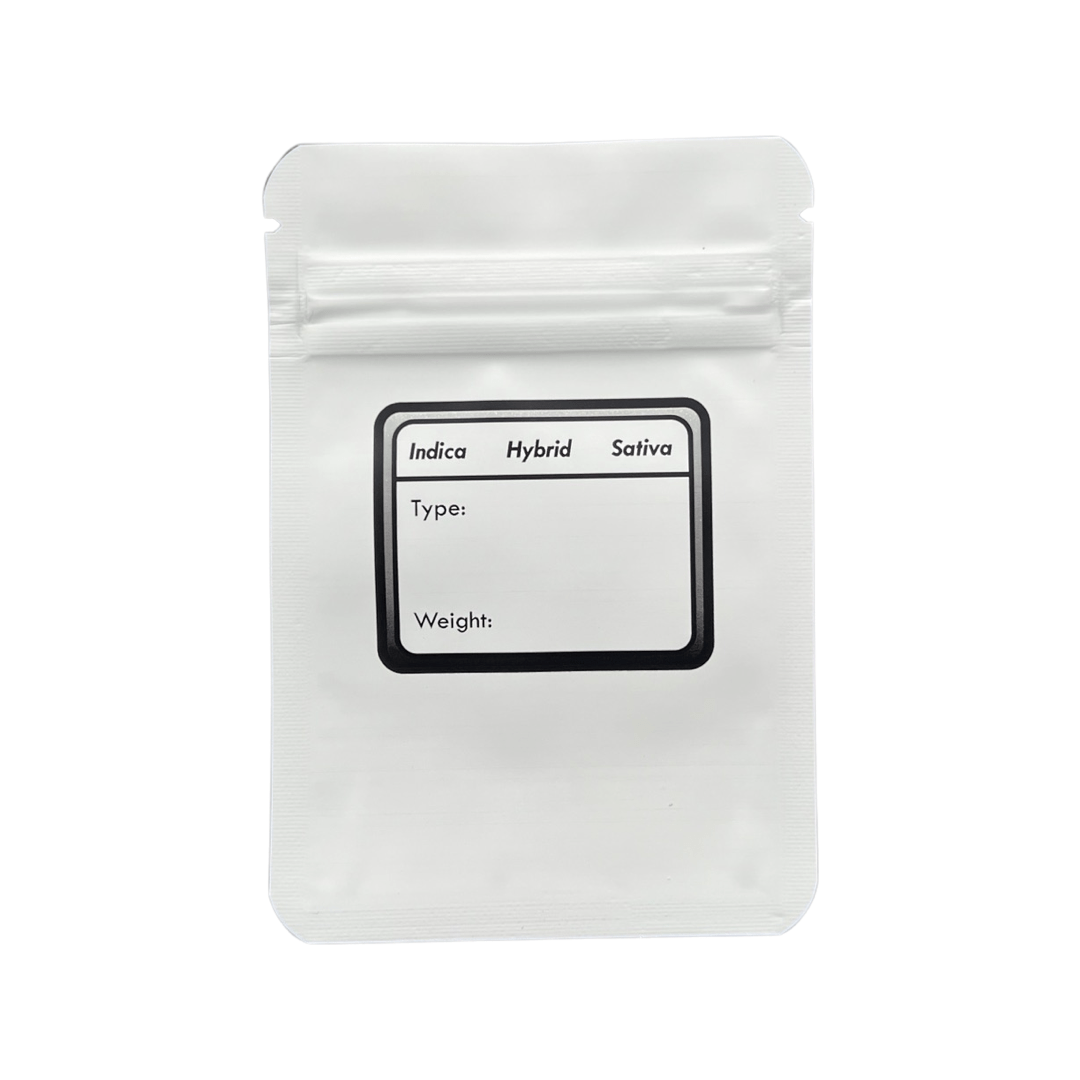 Bag King Clear Front Mylar Bag (1 gram) Matte White