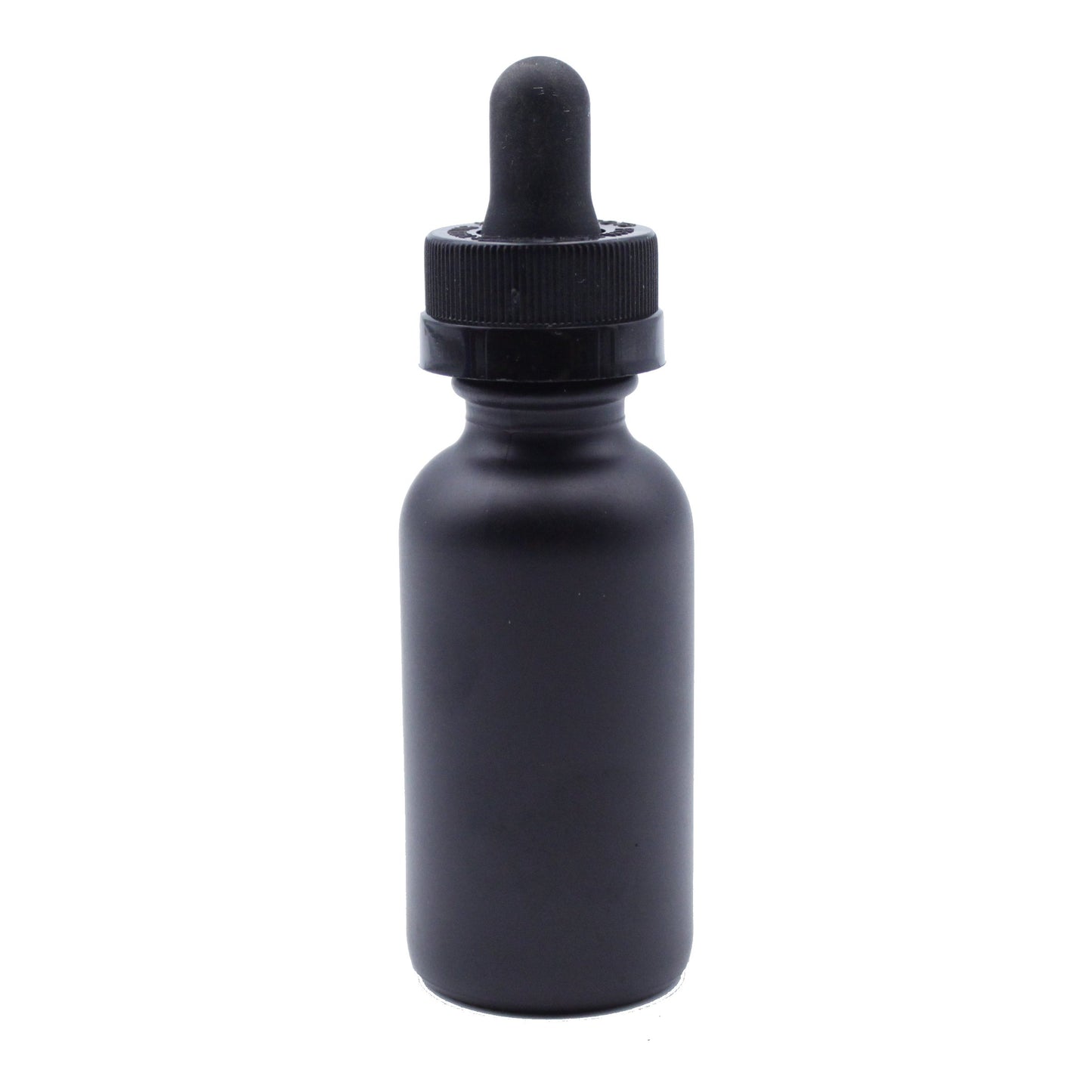 Black Child-Resistant Glass Dropper Bottle w/ 0.8ml Non-Graduated Dropper - 1 oz