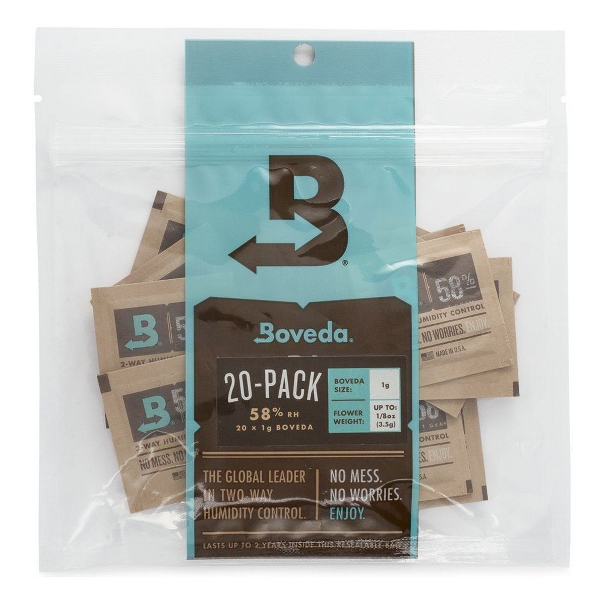 Boveda 58% RH (1 Gram) 20 Pack