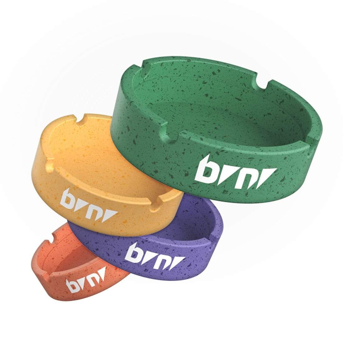 BRNRLab ASH - 4 Pack Ashtray Green, Yellow, Lavender, Salmon