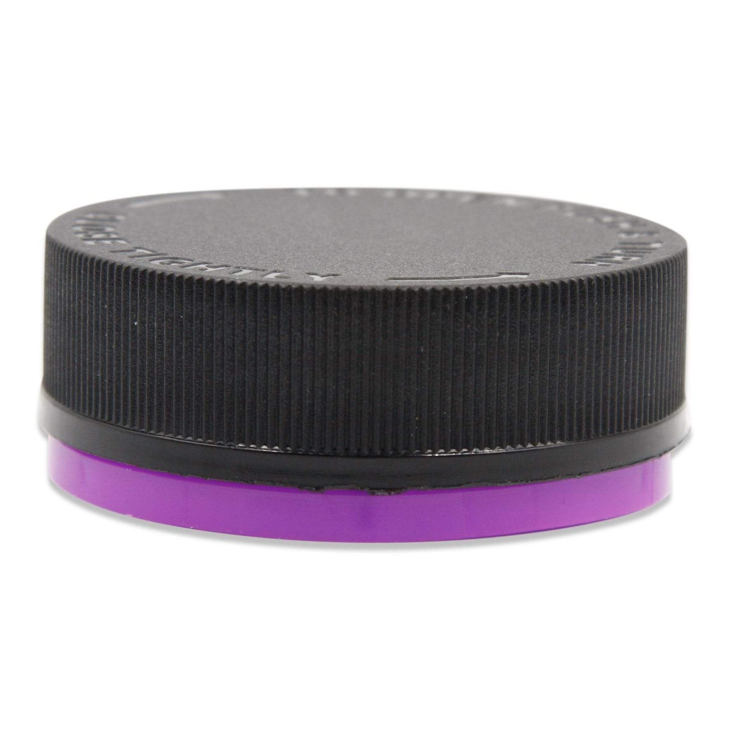 eBottles Child Resistant & Tamper Evident Ribbed 53/400 Cap Black w/ Purple