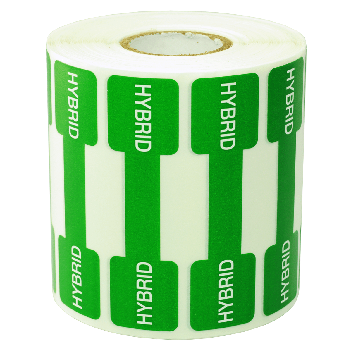 Green Hybrid Tamper Evident Strain Labels Green