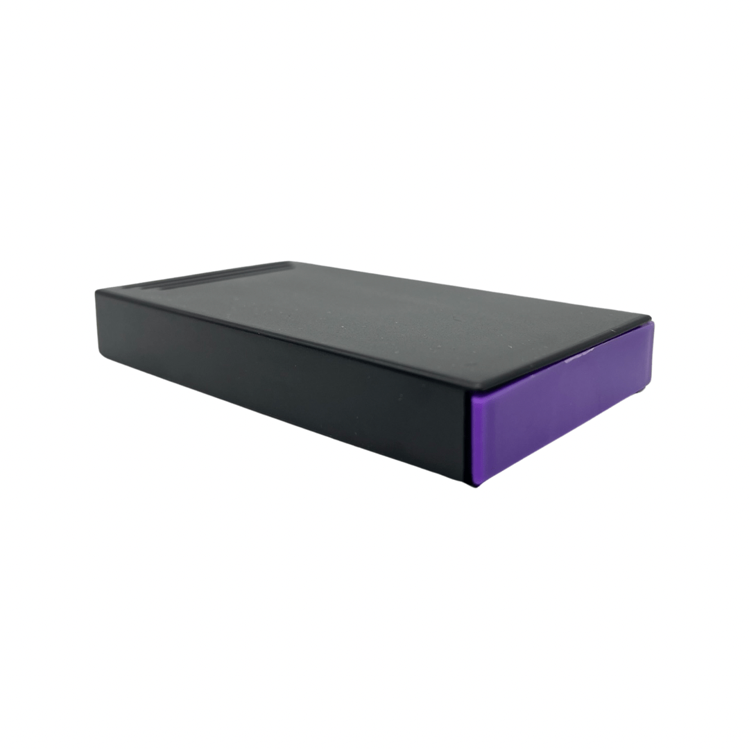 Pre-Roll / Edible Push and Pull Box 109mm Black / Purple