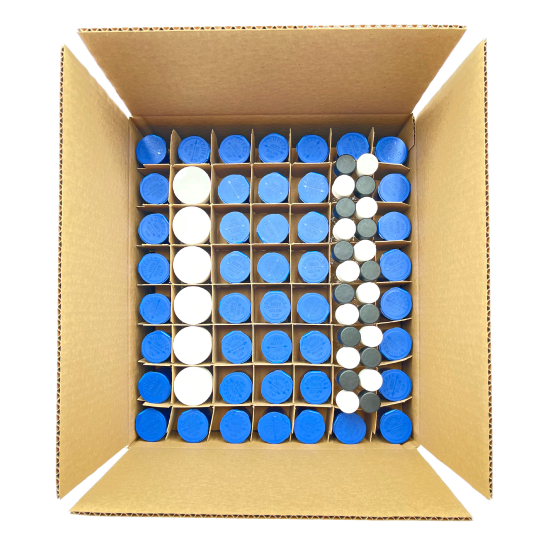 Shipping Box with Inserts (Fits 128 1-gram jars)