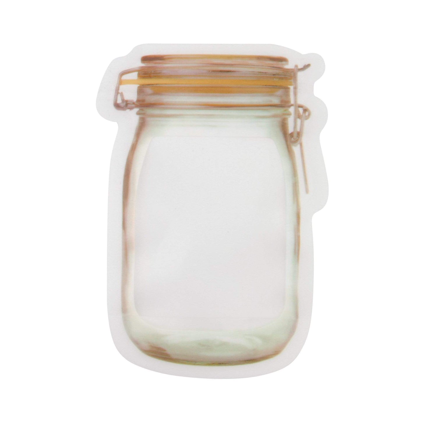 Small Mason Jar Style Clear Zipper Bags Wide Jar