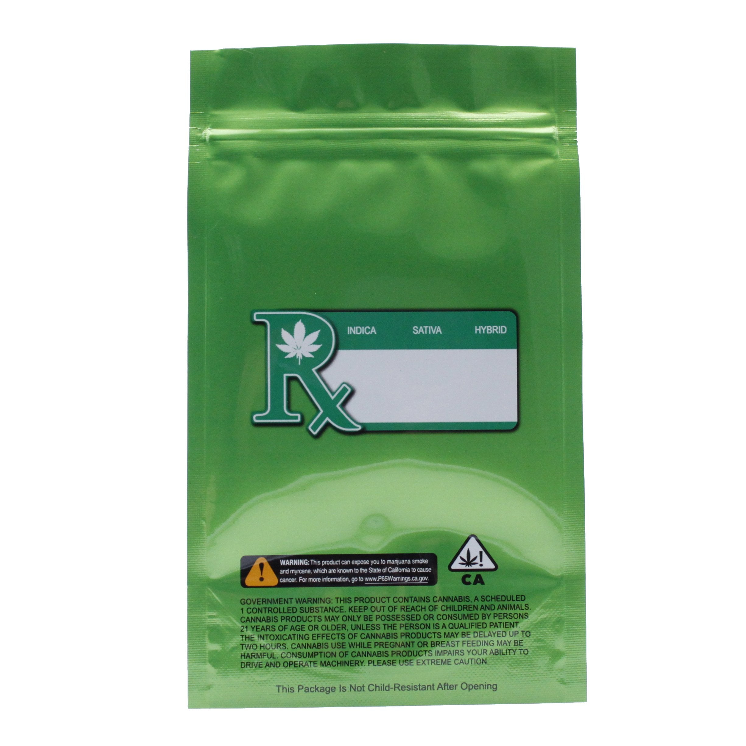 Smell Proof Bag (1/4th oz) Vibrant Green