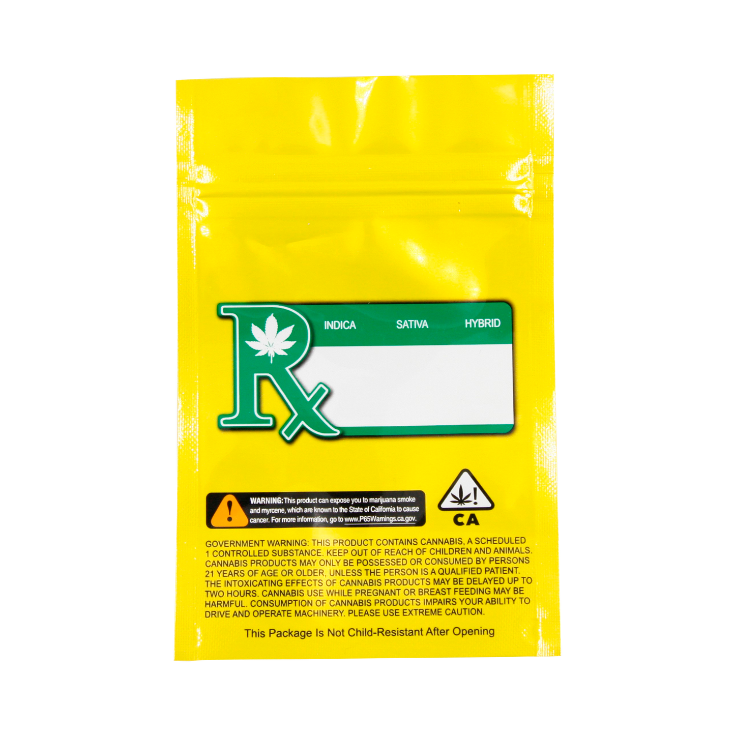 Smell Proof Bag (1/4th oz) Yellow