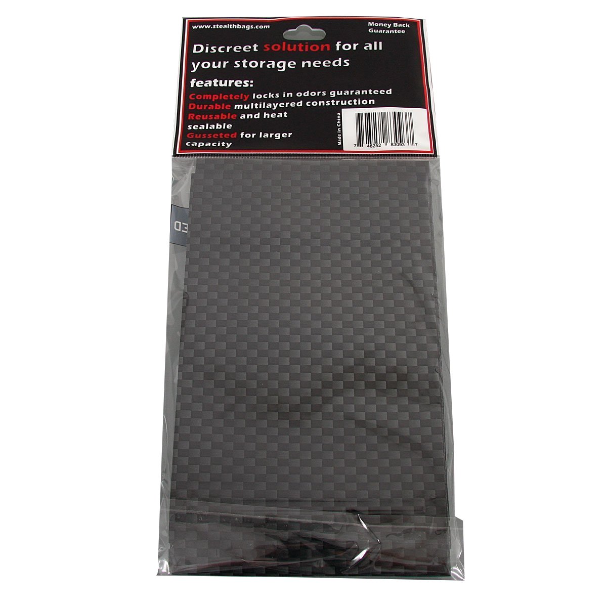 Smell Proof Stealth Bag Carbon Fiber (Quarter, 10-Pack)