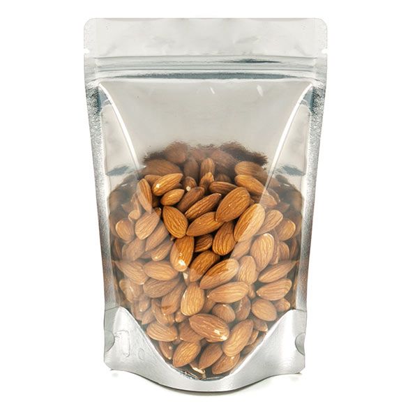 Stand Up Kraft Zipper Bag with Clear Window (1/2 Ounce)