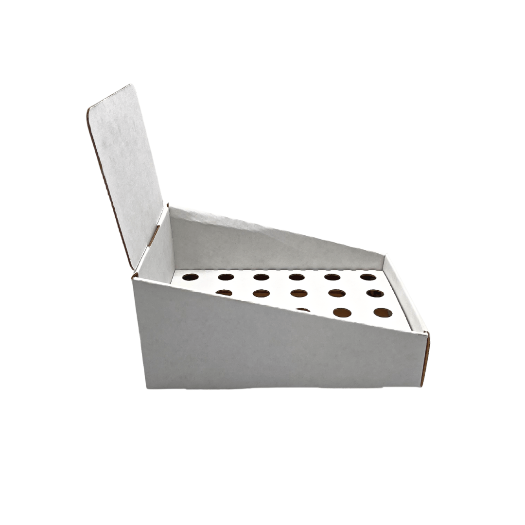 White Pop Counter Display - Small (Fits 24 Tubes)