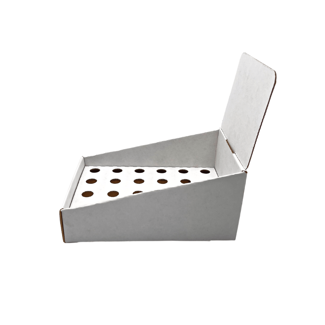 White Pop Counter Display - Small (Fits 24 Tubes)