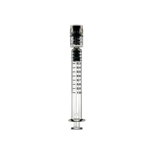 1 mL Glass Dab Applicator Syringes with Luer Lock System - Box of 100