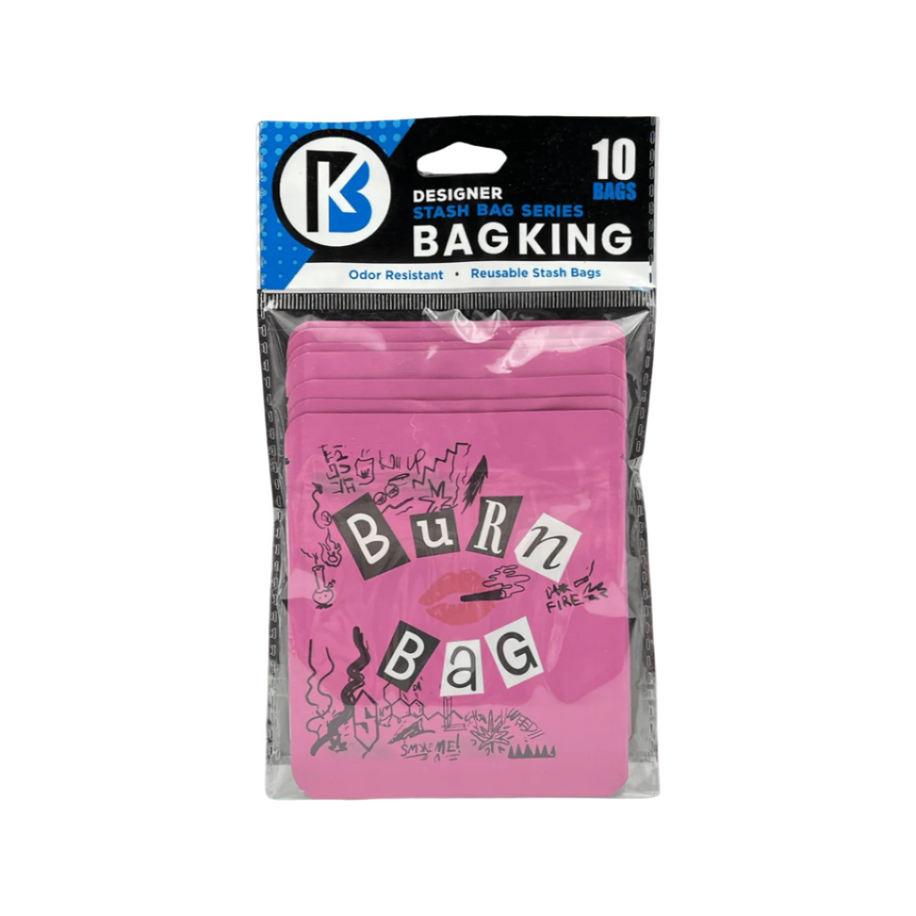 10-Pack Bag King Burn Bag Wide Mouth Mylar Bag | 1/8th ounce