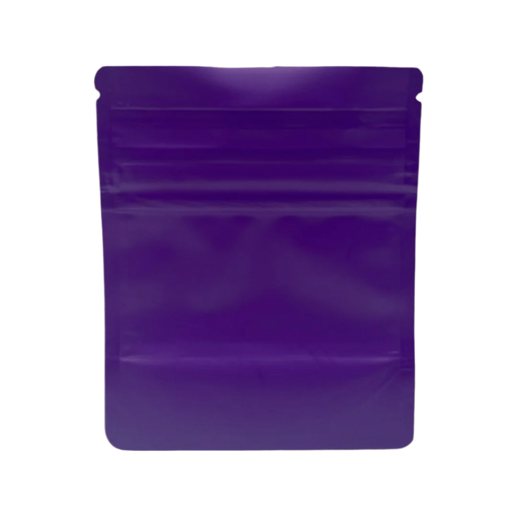 10-Pack Bag King Child-Resistant Opaque Wide Mouth Mylar Bag | 1/8th ounce Matte Purple