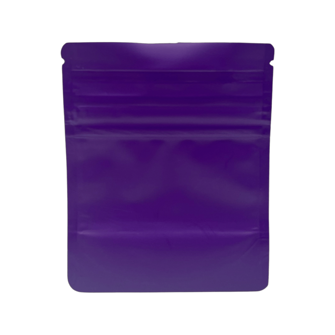 10-Pack Bag King Child-Resistant Opaque Wide Mouth Mylar Bag | 1/8th ounce Matte Purple