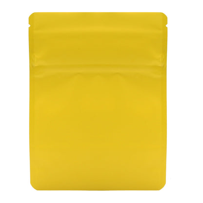 10-Pack Bag King Child-Resistant Opaque Wide Mouth Mylar Bag | 1/8th ounce Matte Yellow