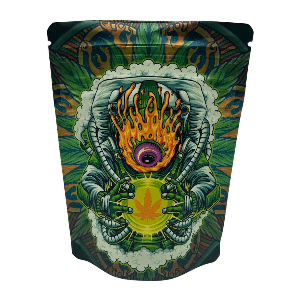 10-Pack Bag King Psychedelic Astronaut Wide Mouth Child-Resistant Mylar Bag | 1/8th ounce