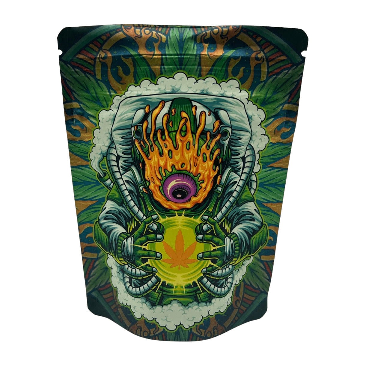 10-Pack Bag King Psychedelic Astronaut Wide Mouth Child-Resistant Mylar Bag | 1/8th ounce