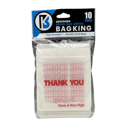 10-Pack Bag King Thank You Wide Mouth Mylar Bag | 1/8th ounce