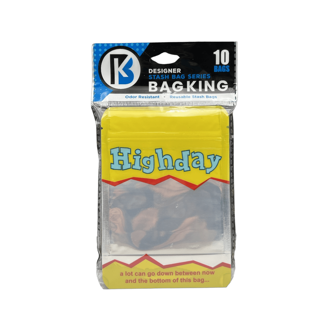 10-Pack Highday-Friday Smell Proof Mylar Bag | 1/8th ounce to 1/4th ounce