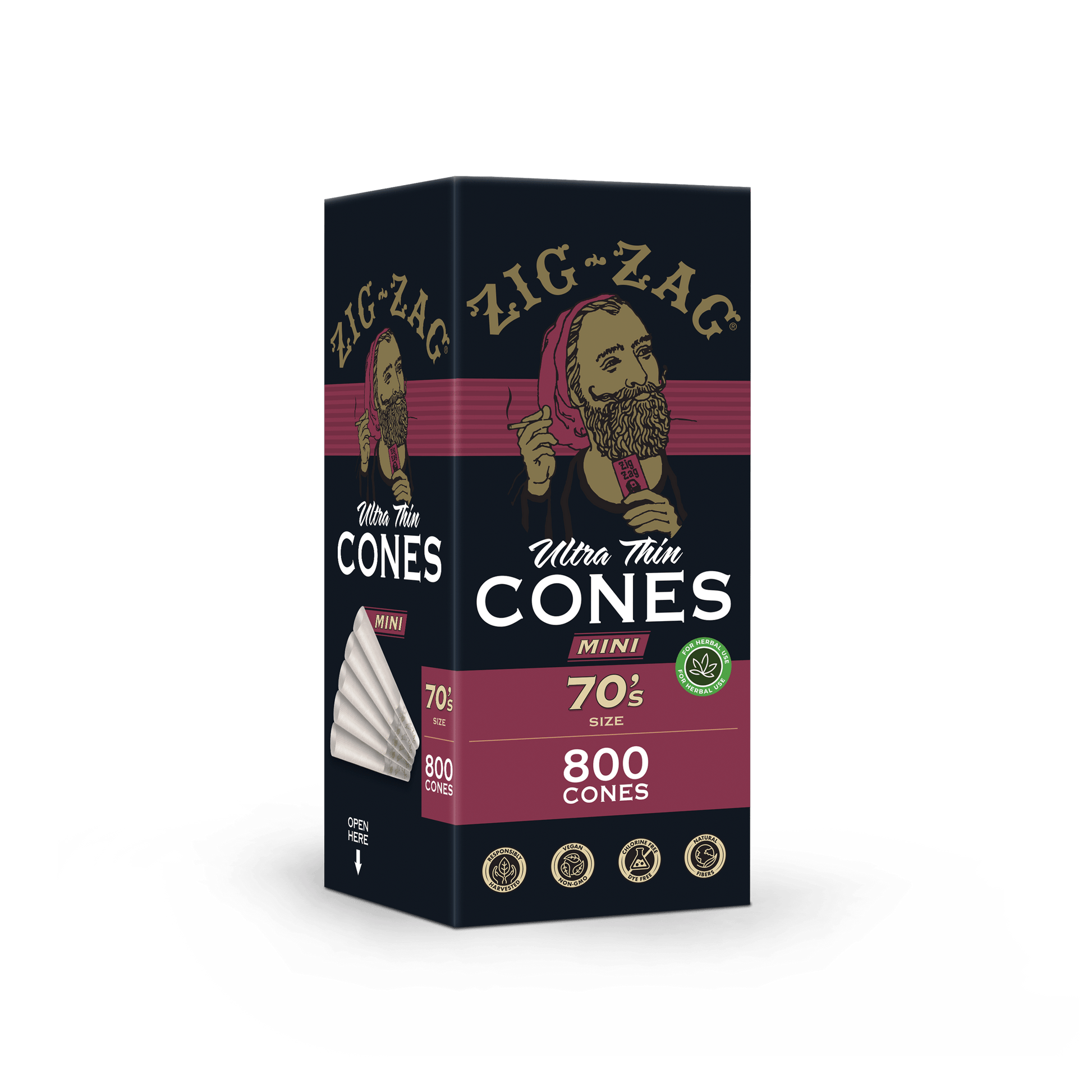 70's Ultra-Thin Bulk Cones - (800 Cone Carton)