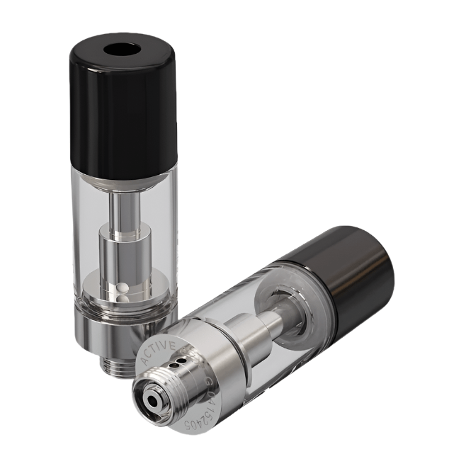 ACTIVE™ EZ Click XL Glass Plus Cartridge Single Unit (Less Than Box Qty) / Plastic Barrel - Black