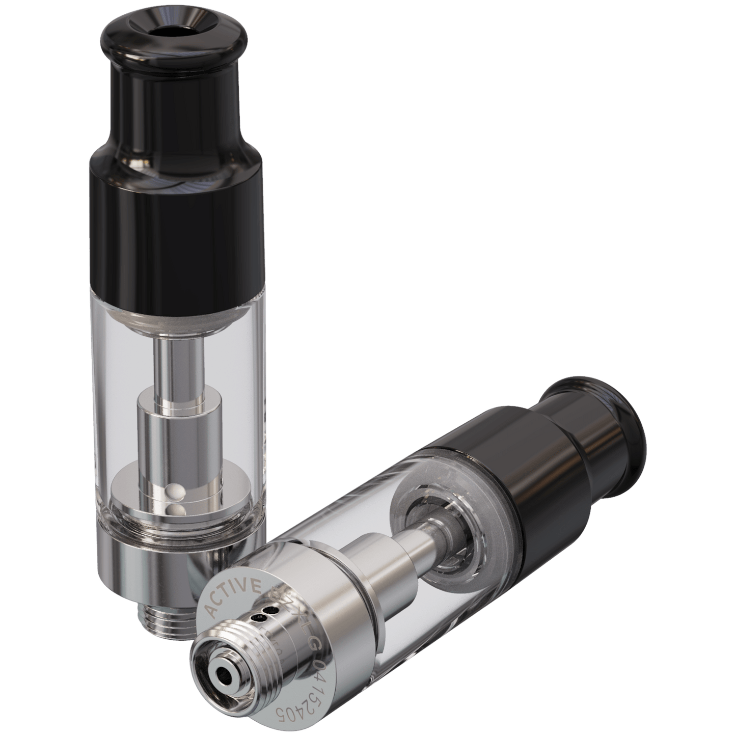 ACTIVE EZ Click™ XL Glass Plus Cartridge Single Unit (Less Than Box Qty) / Plastic Bottle Top - Black