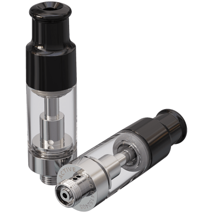 ACTIVE EZ Click™ XL Glass Plus Cartridge Single Unit (Less Than Box Qty) / Plastic Bottle Top - Black
