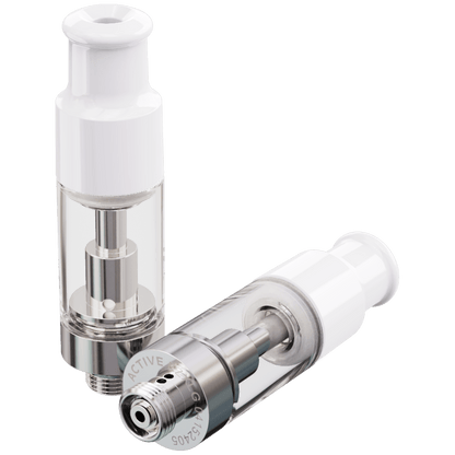 ACTIVE EZ Click™ XL Glass Plus Cartridge Single Unit (Less Than Box Qty) / Plastic Bottle Top - White