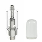 AVD Glass Cartridge (0.5ml, 2.0mm) with CA! warning and Mouthpiece Plastic Bullet White