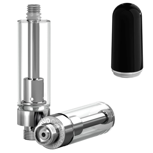 AVD Glass Cartridge (1.0ml, 1.0mm) with Mouthpiece Ceramic Black Bullet