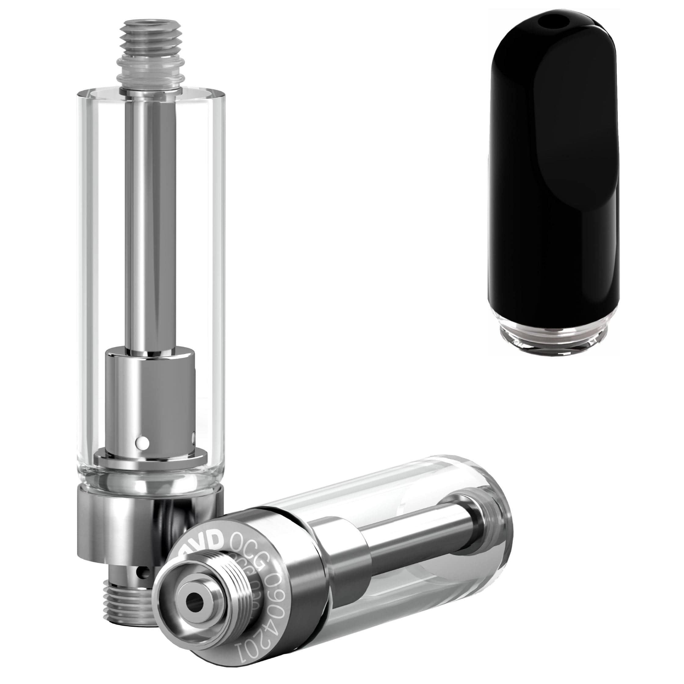 AVD Glass Cartridge (1.0ml, 1.0mm) with Mouthpiece Ceramic Flat Black