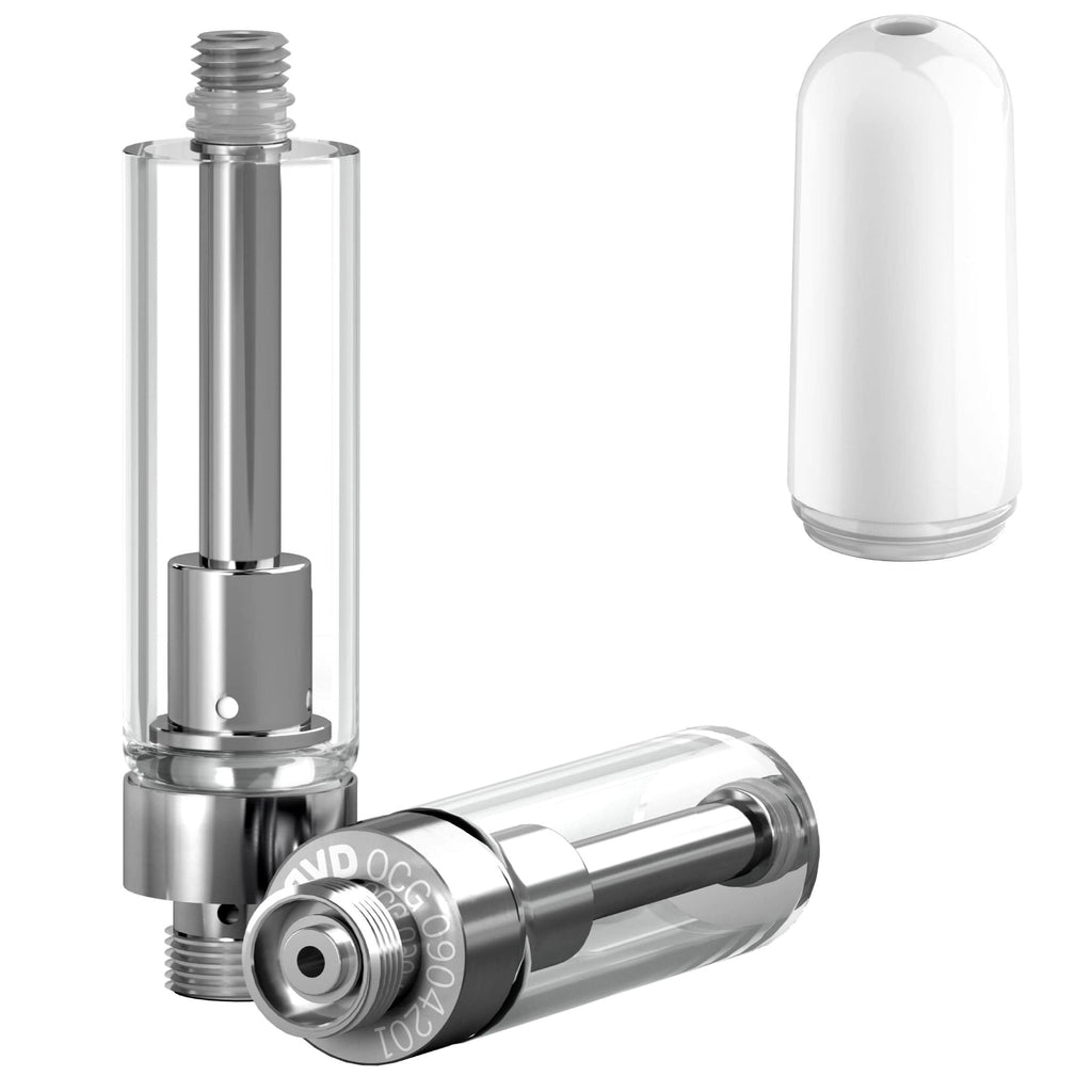 AVD Glass Cartridge (1.0ml, 1.0mm) with Mouthpiece Ceramic White Bullet