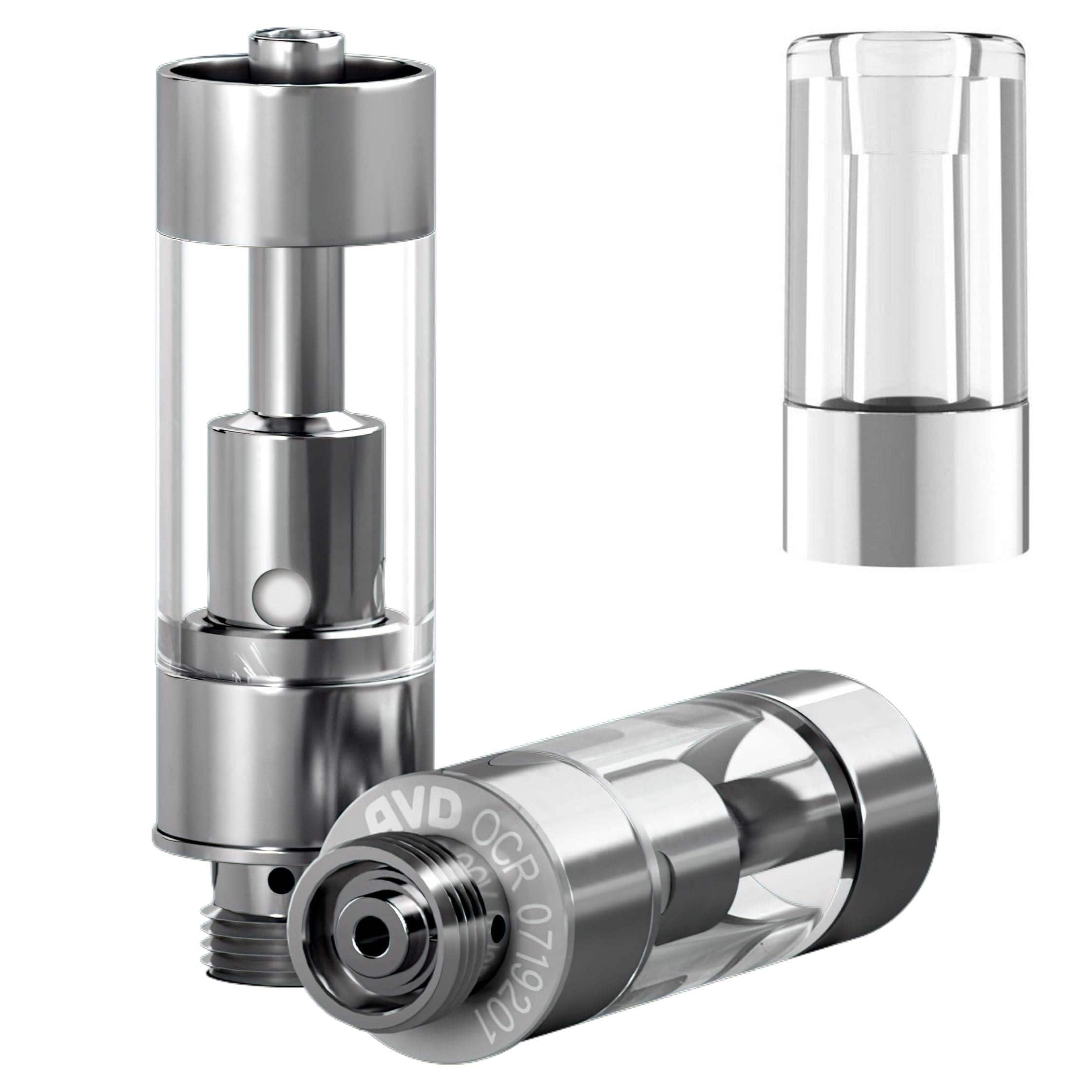AVD GoodCarts 0.5mL Polyresin Cartridges with Mouthpieces Plastic Clear Barrel