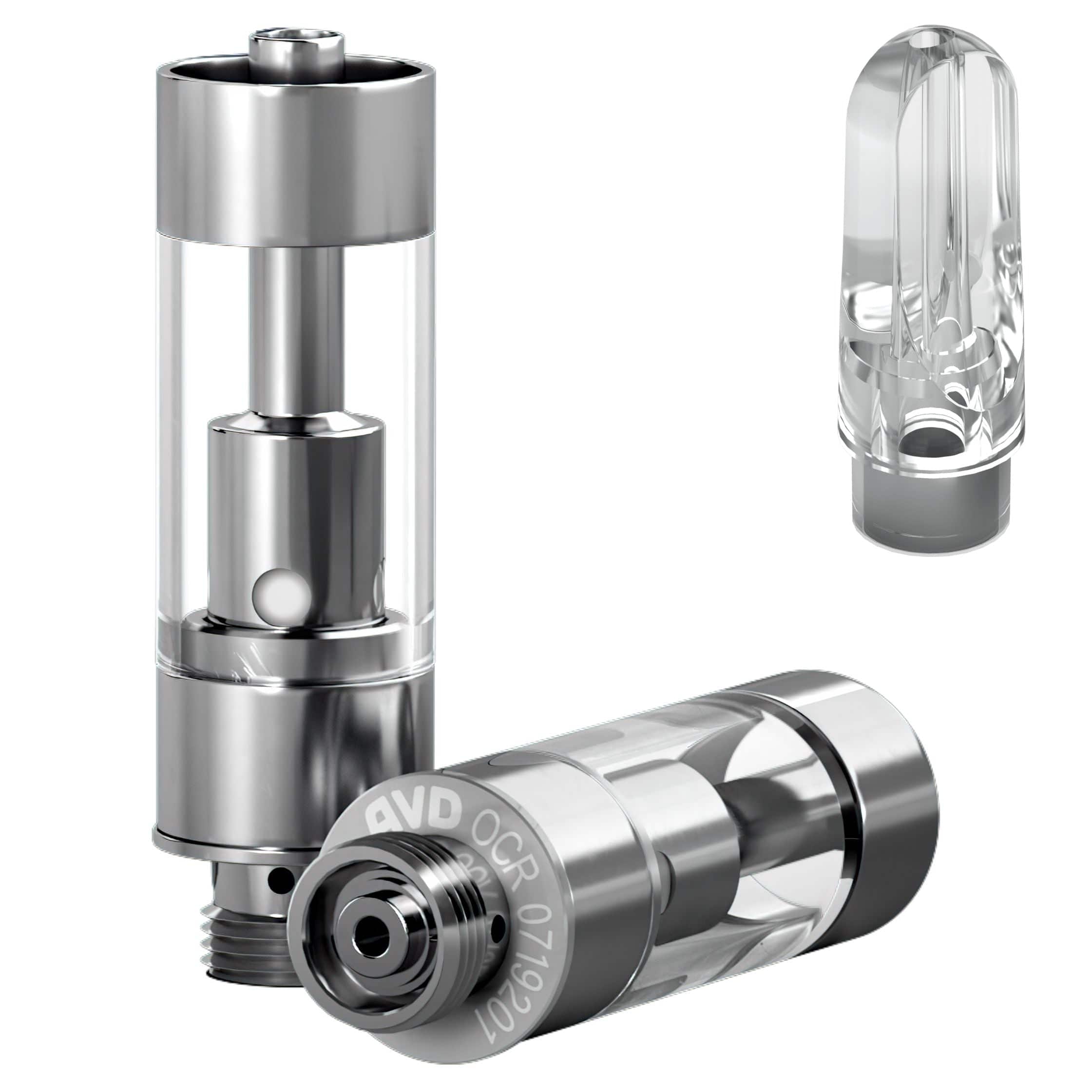 AVD Polyresin Cartridge (0.5ml, 1.0mm) with Mouthpiece Clear Plastic Flat