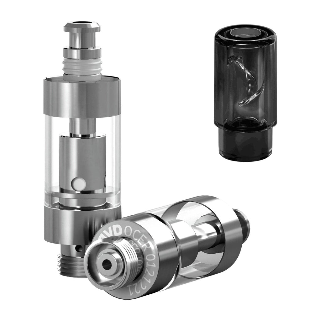 AVD Polyresin Cartridge (0.5ml, 2.0mm) with Mouthpiece Clear Black Plastic Barrel Vortex / Bundle of 100