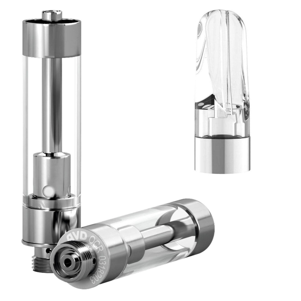 AVD Polyresin Cartridge (1.0ml, 2.0mm) with Mouthpiece Plastic Flat Clear / Bundle of 100