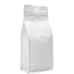 Bag King 2 lb. Block Bottom Coffee Bag with Degassing Valve White / Single Unit (Less Than Case Qty)