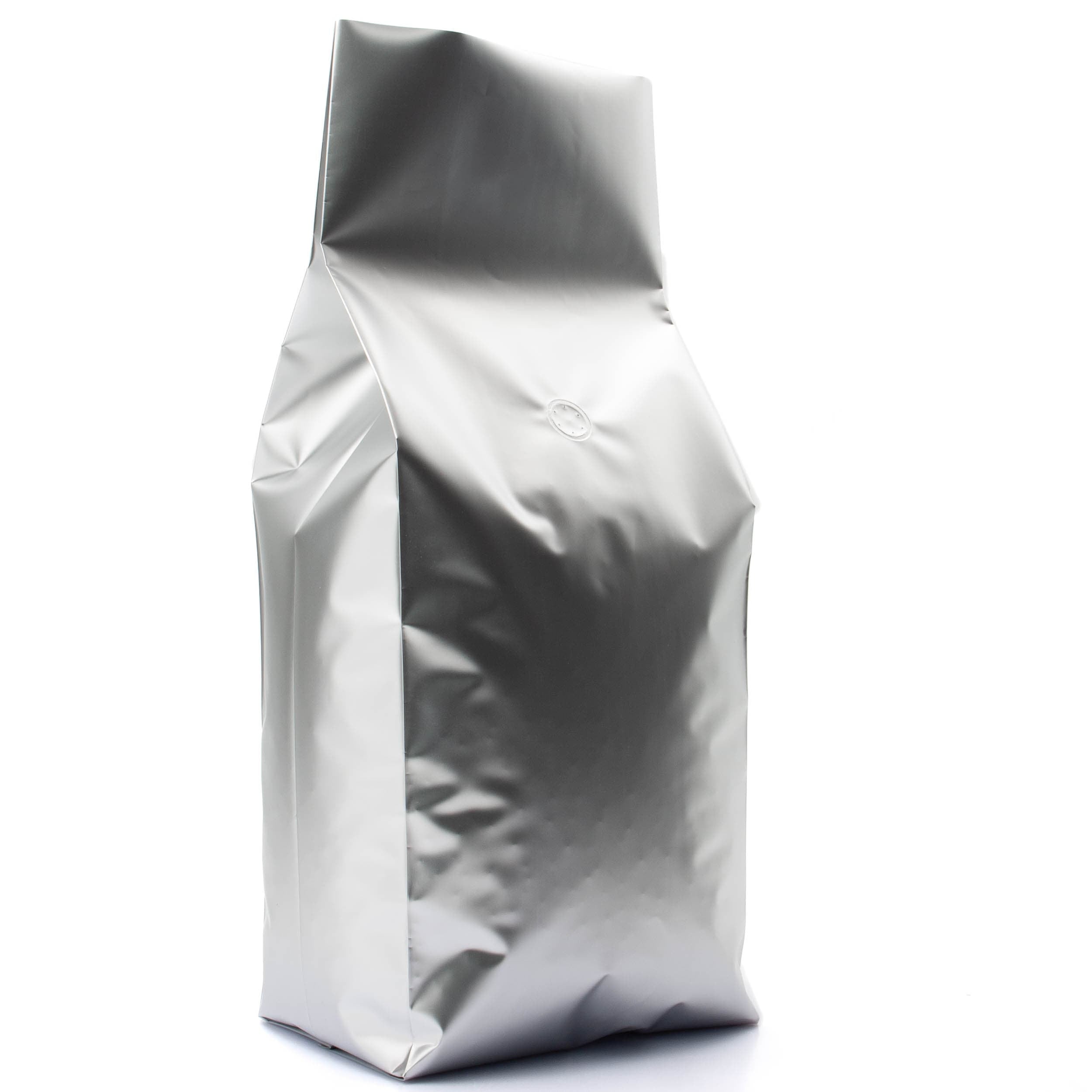 Bag King 5 lb. Side Gusset Coffee Bag with Degassing Valve Silver / Single Unit (Less Than Case Qty)