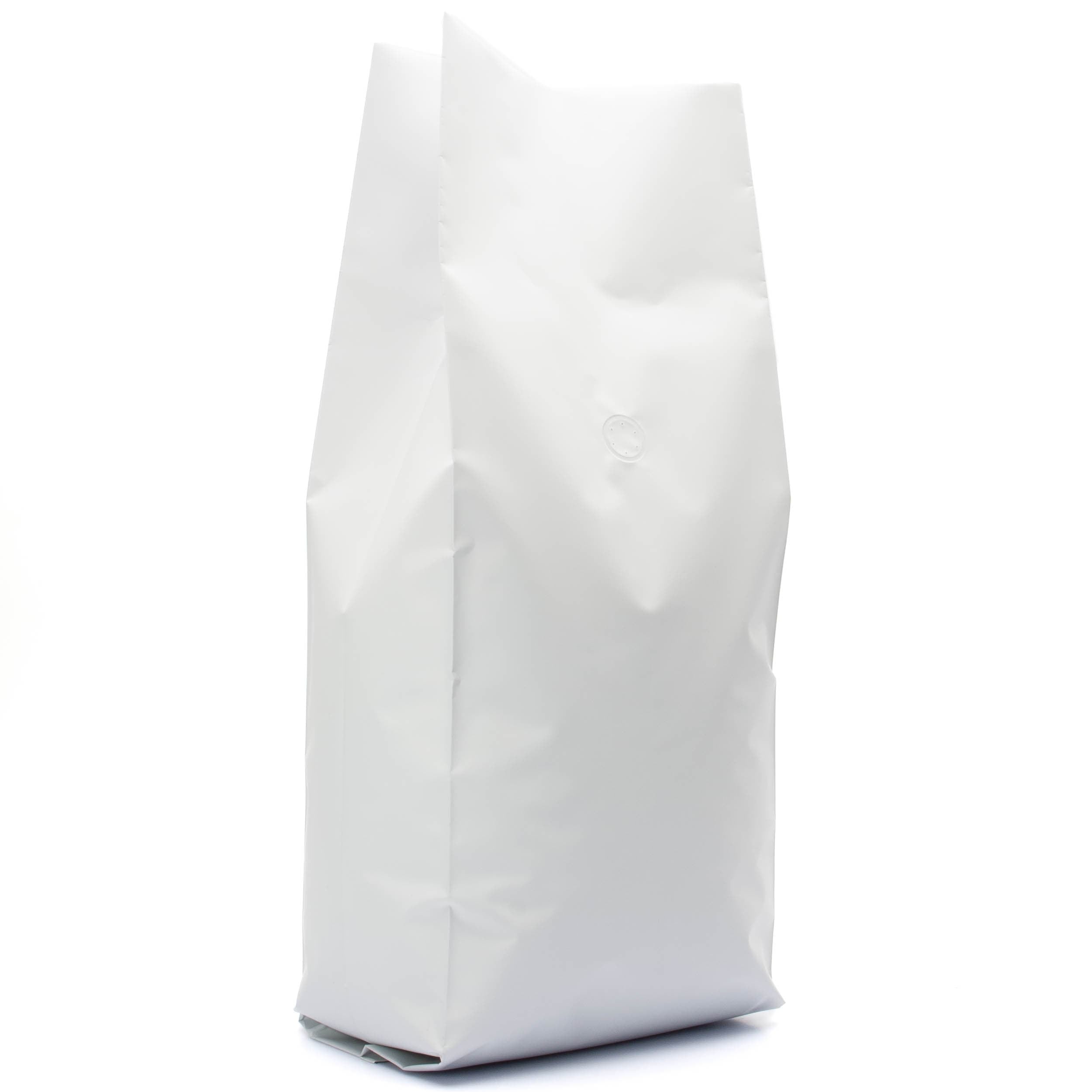 Bag King 5 lb. Side Gusset Coffee Bag with Degassing Valve White / Single Unit (Less Than Case Qty)