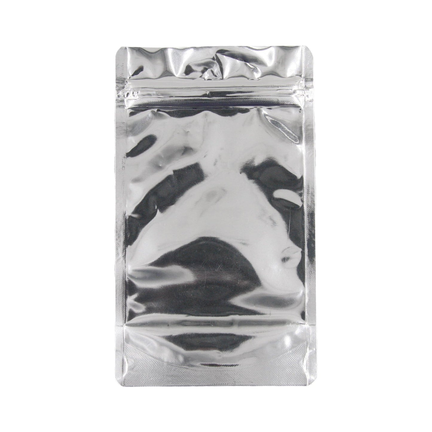 Bag King Child-Resistant Clear Front Green Zipper Bag | 1/4 oz Chrome / Single Unit
