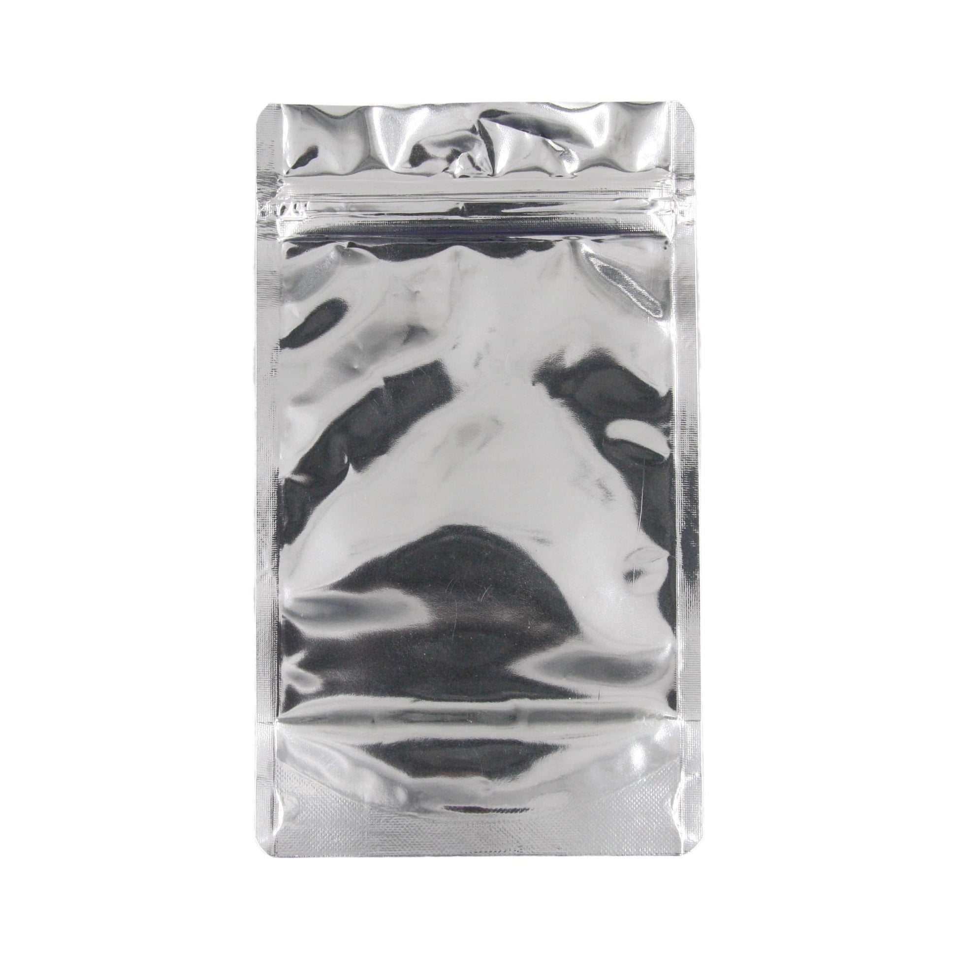Bag King Child-Resistant Clear Front Green Zipper Bag | 1/4 oz Chrome / Single Unit