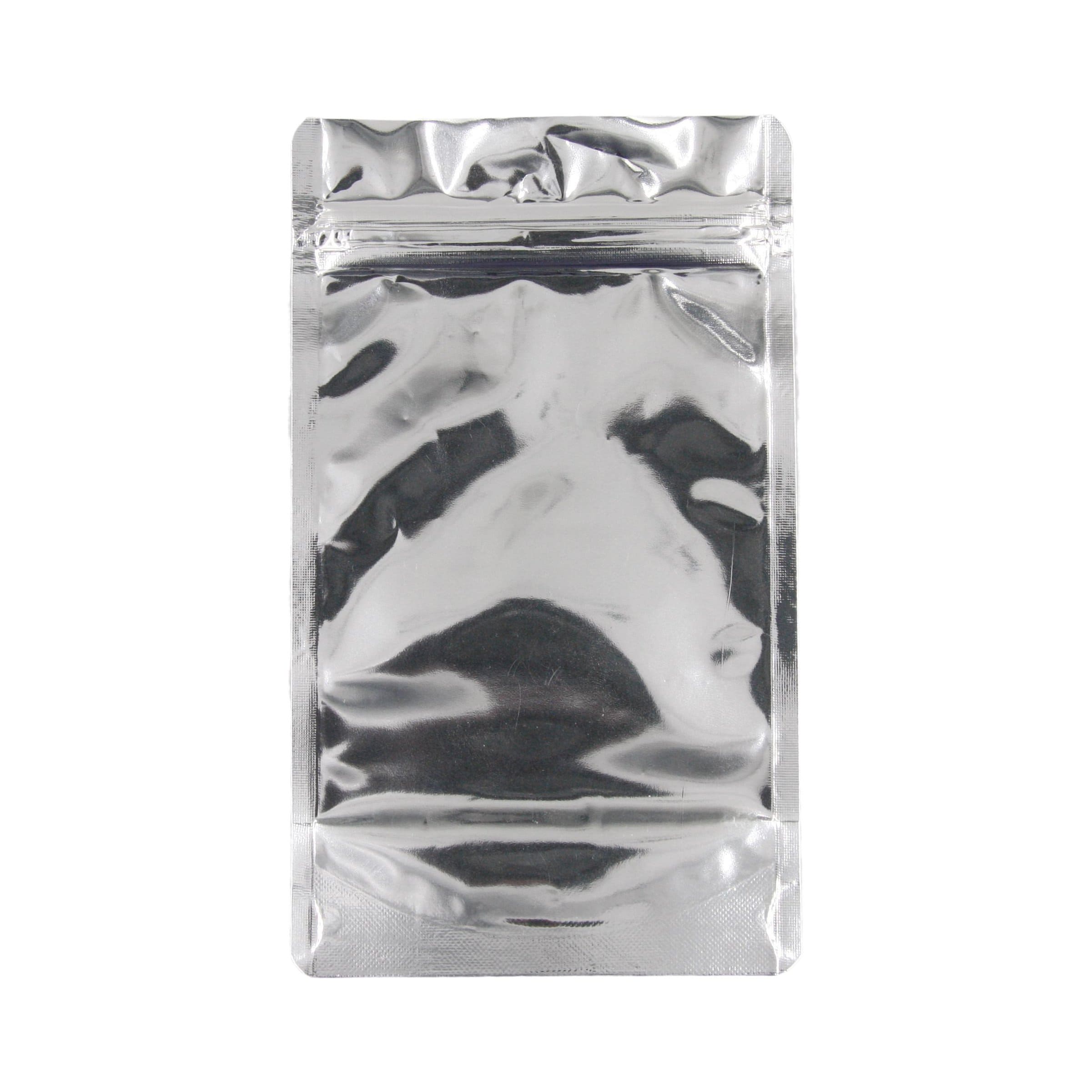 Bag King Child-Resistant Clear Front Green Zipper Bag | 1/4 oz Chrome / Single Unit