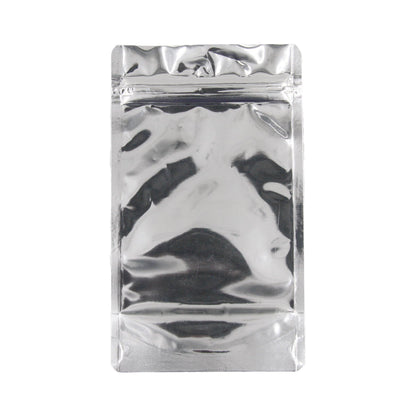 Bag King Child-Resistant Clear Front Green Zipper Bag | 1/4 oz Chrome / Single Unit