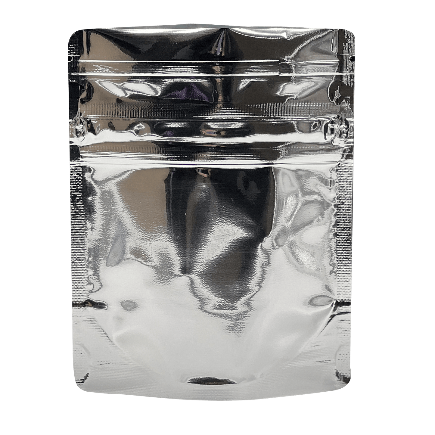 Bag King Child-Resistant Clear Front Wide Mouth Mylar Bag | 1/8th oz Chrome / Single Unit